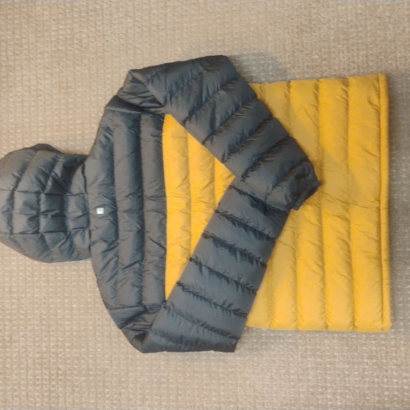 Mountain Warehouse Men’s Hooded Puffer Ski Jacket L Fit Black/Yellow Waterproof - Picture 7 of 10